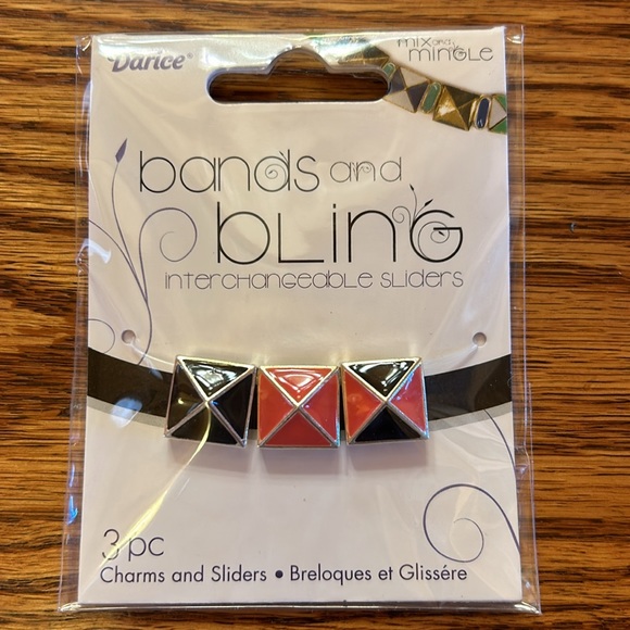 NWT 4 Packs Jewelry Interchangeable Bands & Bling Metal Charm Sliders by Darice - Picture 8 of 9